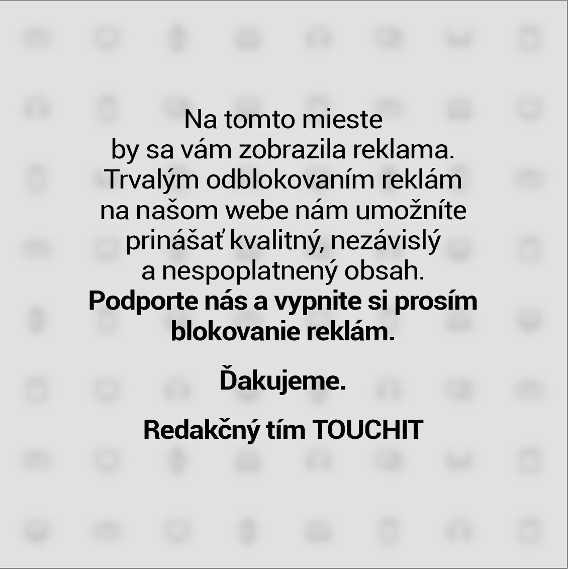 Tu mala byť reklama