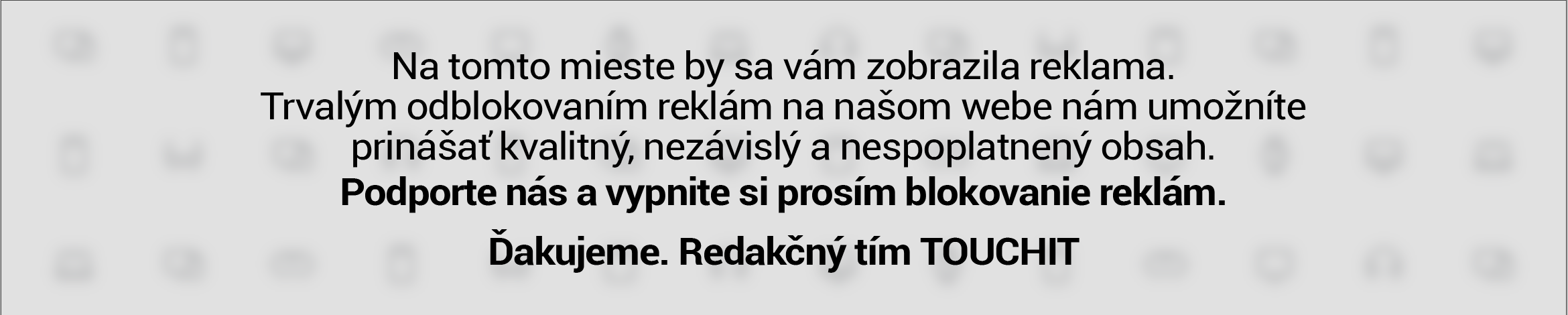 Tu mala byť reklama