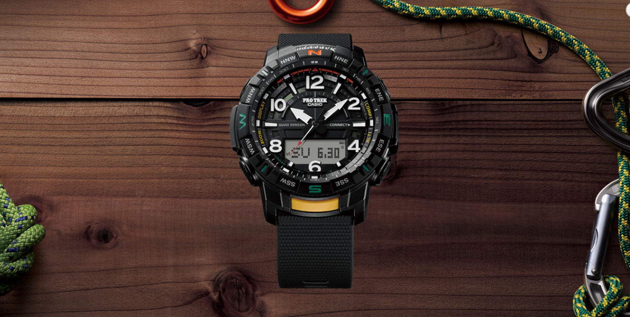 Cenovo dostupné hodinky Casio Pro Trek PRT-B50 s pripojením ku smartfónu