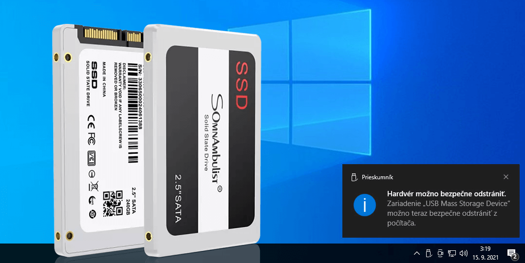 Čo robiť, ak Windows ponúka vysunutie/bezpečné odobranie interných SSD a HDD