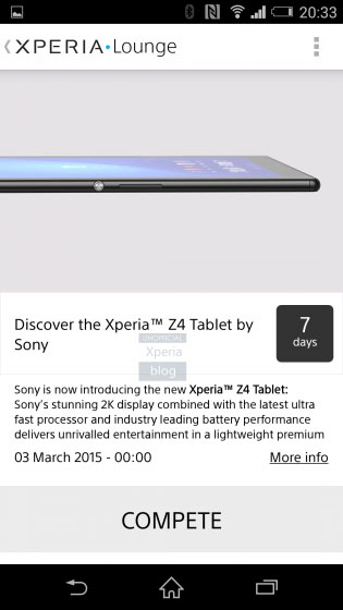 Existenciu Z4 Tabletu prezradila oficiálna aplikácia spoločnosti Sony