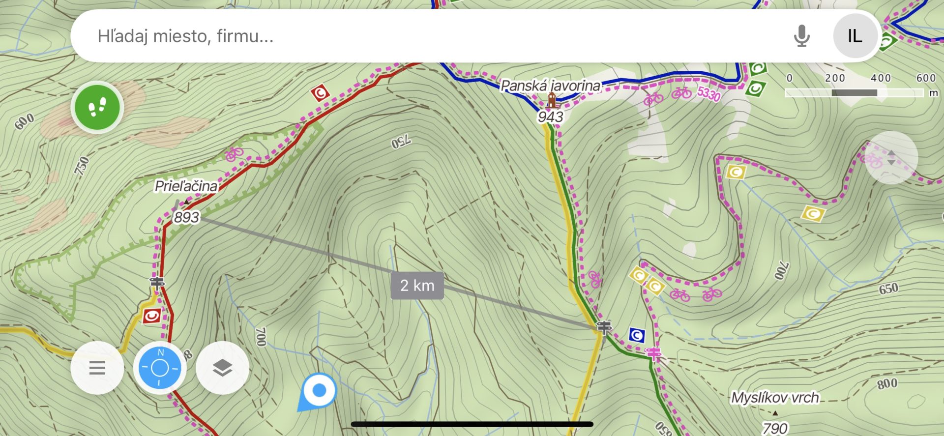 Mapy.cz: Ako na rýchle meranie vzdialenosti v mobilnej aplikácii?