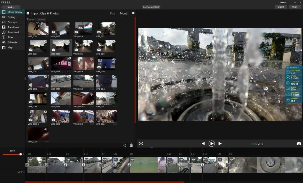 So strihacím programom VIRB Edit vytvoríte aj profesionálne vyzerajúce akčné video