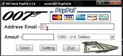 007 Hack PayPal v1.00_nowat