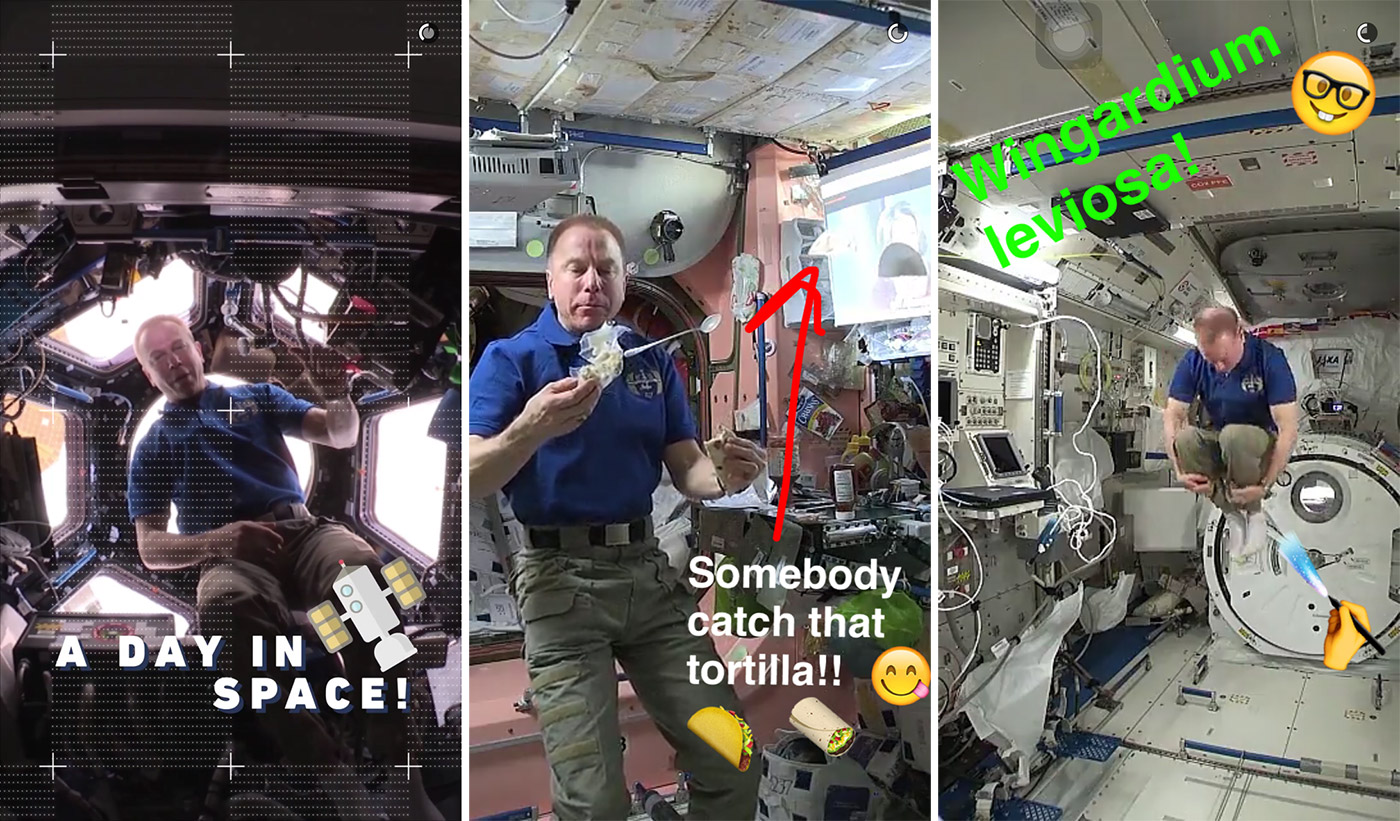 NASA predstavila typický deň na vesmírnej stanici ISS cez Snapchat