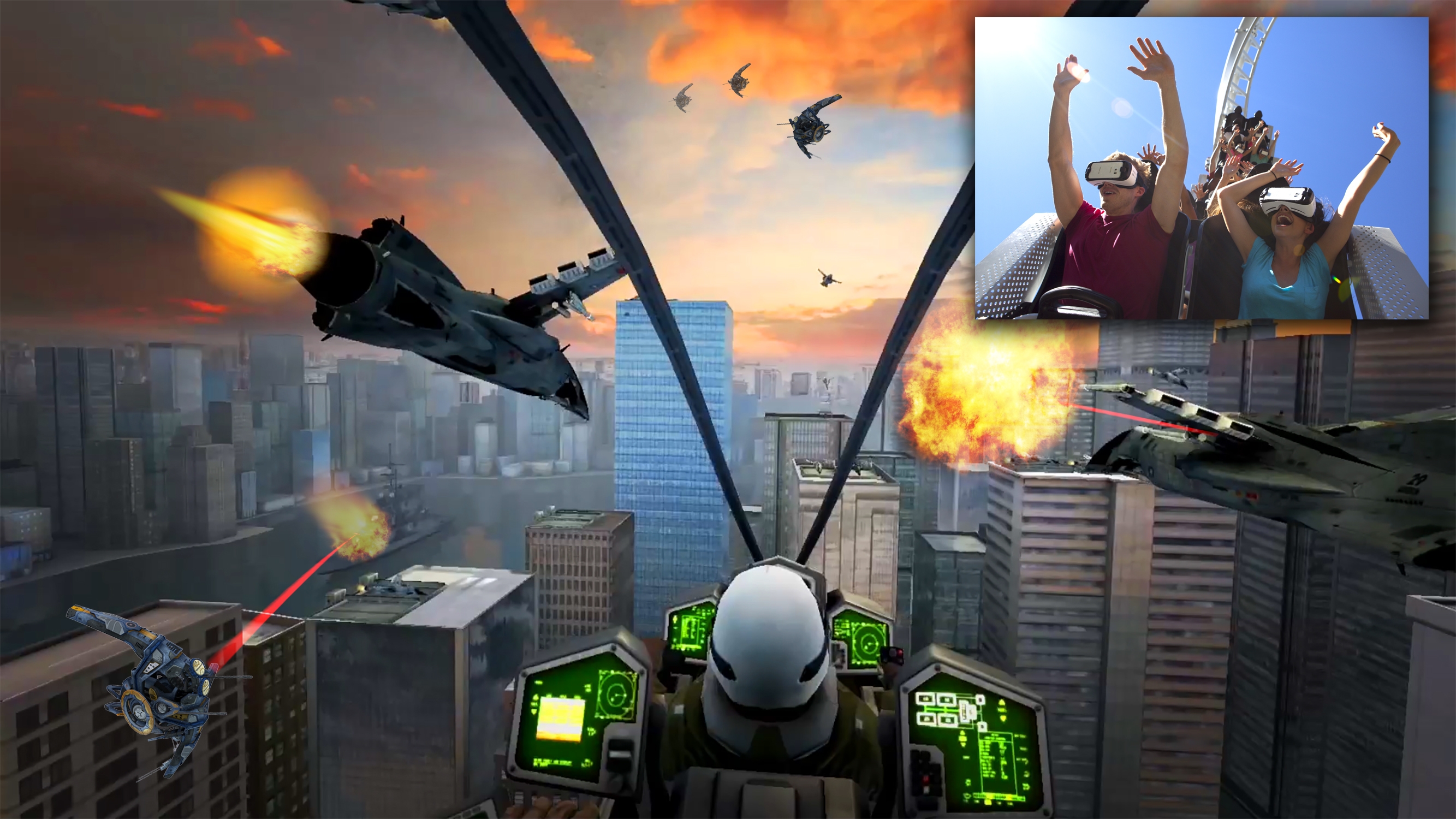 Samsung Gear VR je súčasťou amerických zábavných parkov. Horská dráha ponúka neobvyklé virtuálne vizuálne efekty a skutočný pocit z rýchlosti