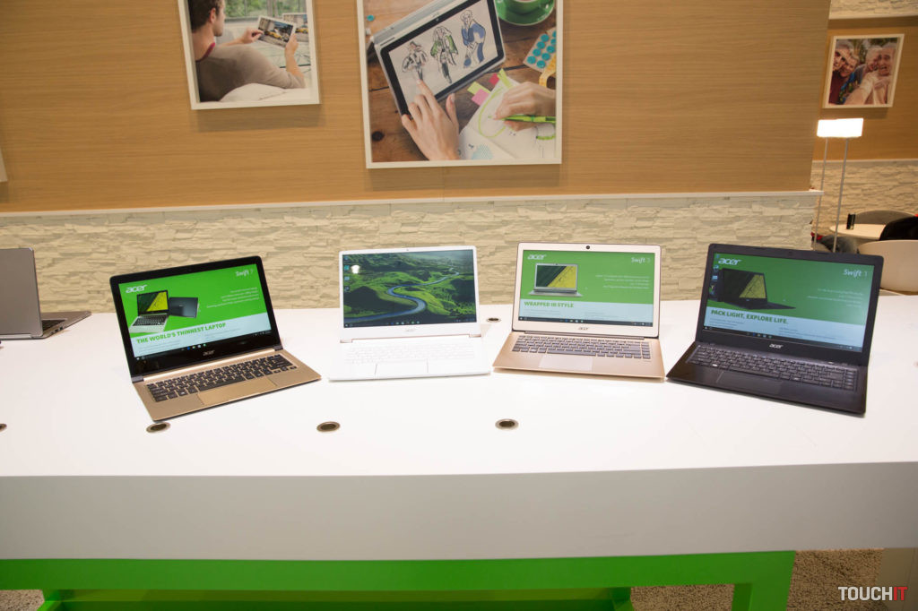 Acer Swift pokope - Swift 7, Swift 5, Swift 3 a Swift 1 (úplne vpravo)