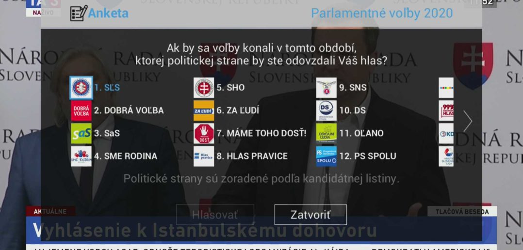 Výber politickej strany