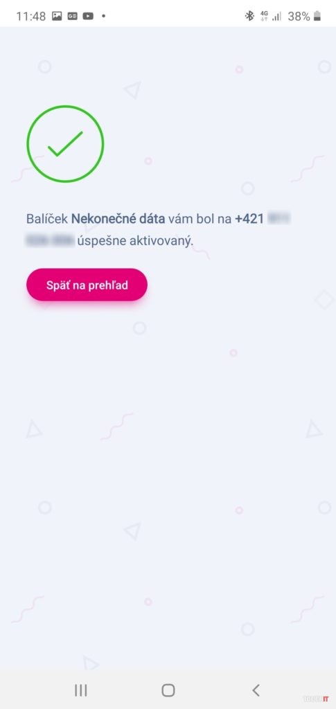 Potvrdenie o Nekonečných dátach