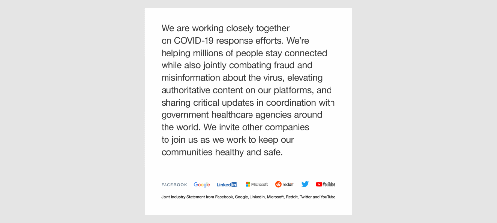 coronavirus statement
