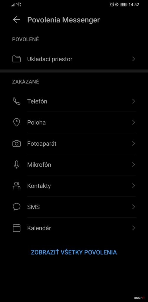 Nastavenie povolení aplikácií v Androide