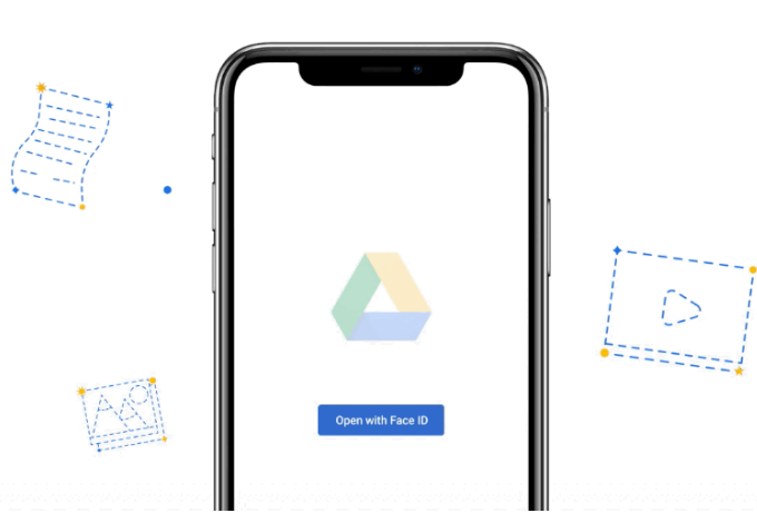 Google Disk iOS Face Touch ID