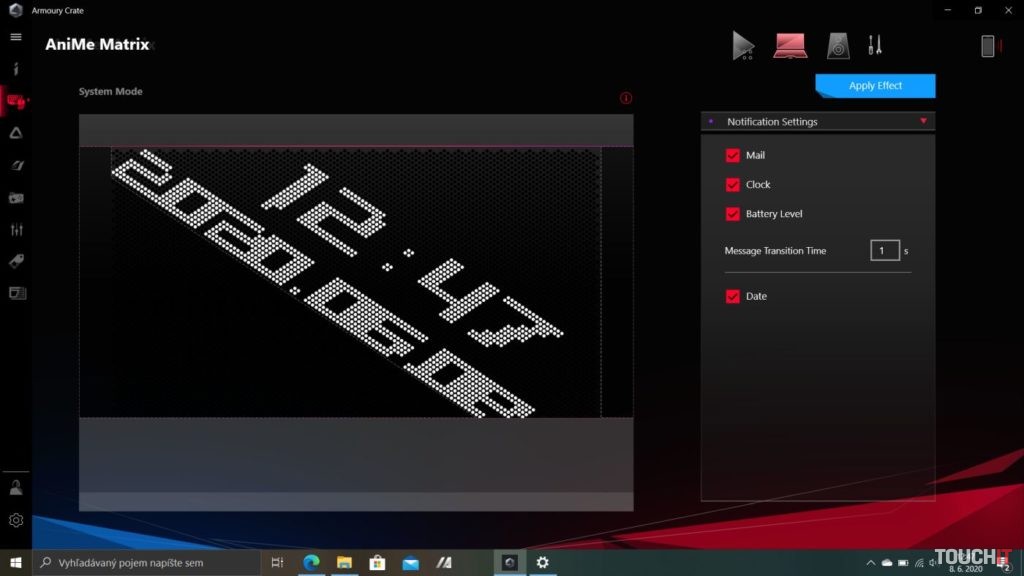 ROG Zephyrus G14 AniMe nastavenia