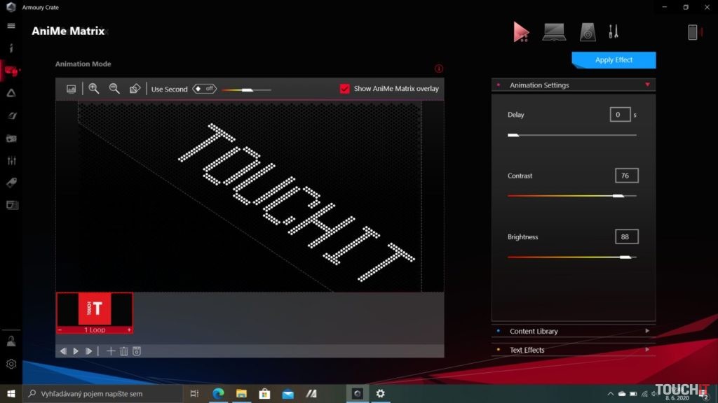 ROG Zephyrus G14 AniMe nastavenia