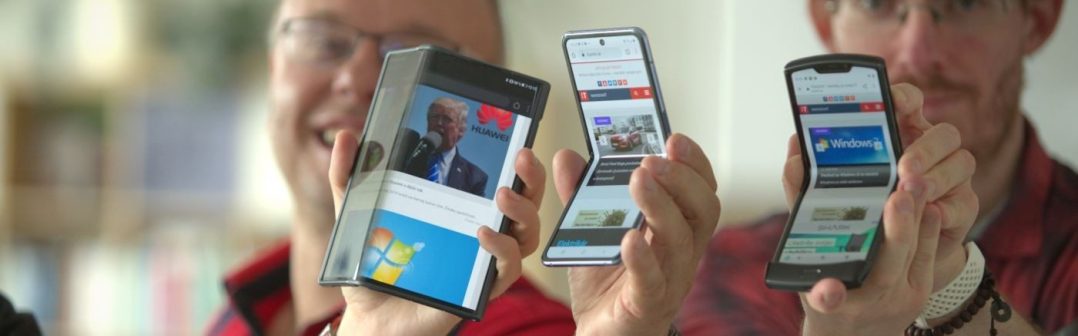 Huawei Mate Xs, Samsung Galaxy Z Flip a Motorola Razr