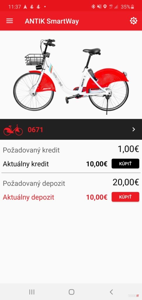 Vypožičanie bicykla cez ANTIK SmartWay