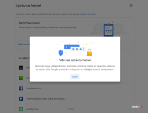 Google Správca hesiel
