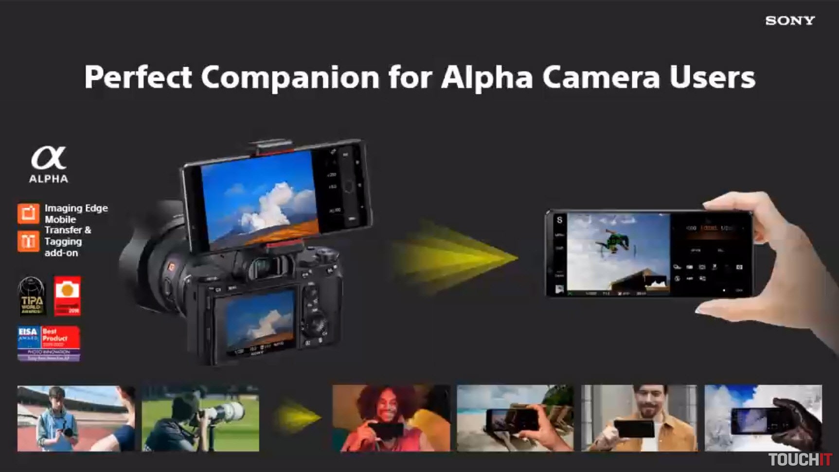 Spojenie Xperia 1 Mark II a fotoaparátov Sony