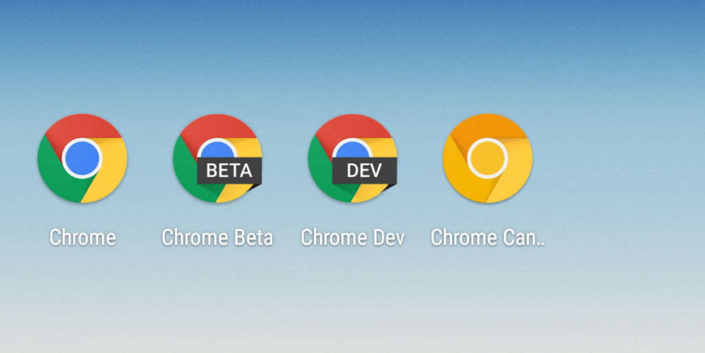 Google Chrome Beta Dev Canary