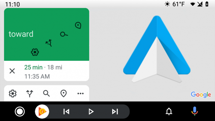 Android Auto + Google Mapy