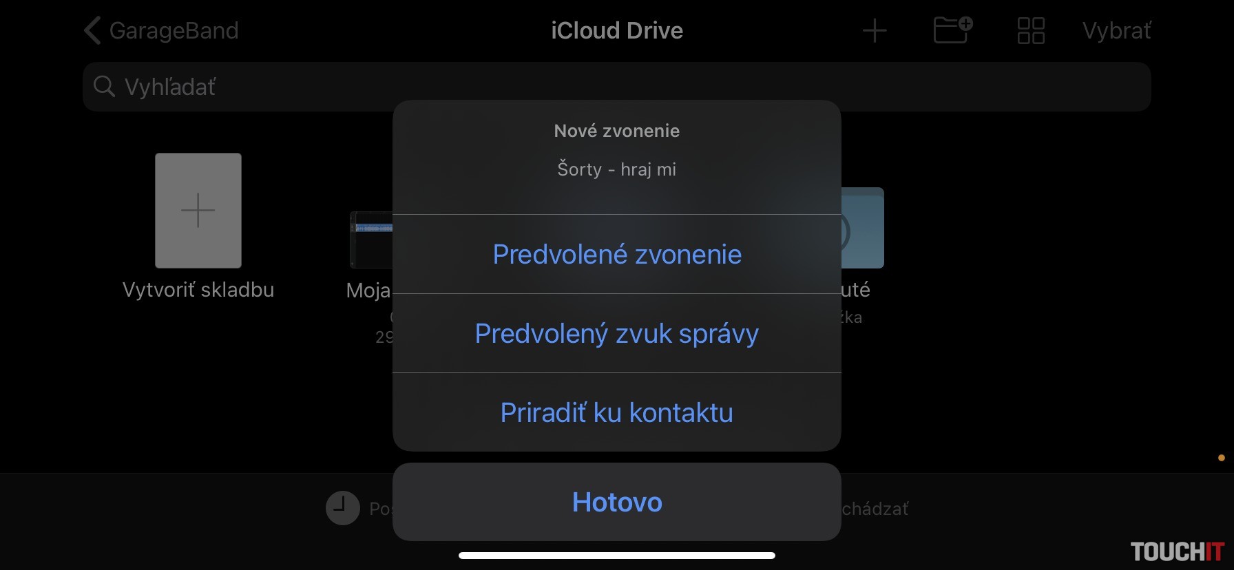 iOS - vlastné zvonenie