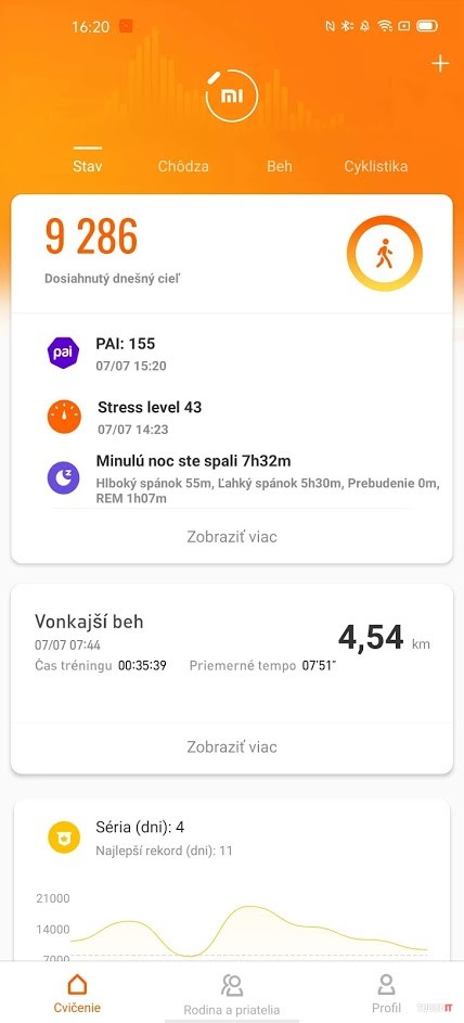 Xiaomi Mi Band 5, aplikácia Mi Fit
