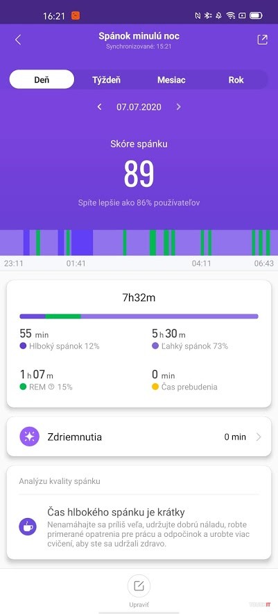 Xiaomi Mi Band 5, aplikácia Mi Fit