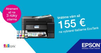 Pri kúpe vybraných tlačiarní Epson získate cashback až do 155 eur