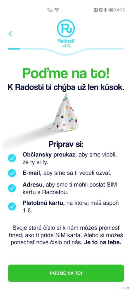 Objednali sme si SIM kartu operátora Radosť