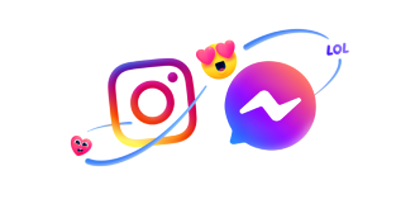 instagram and messenger logos
