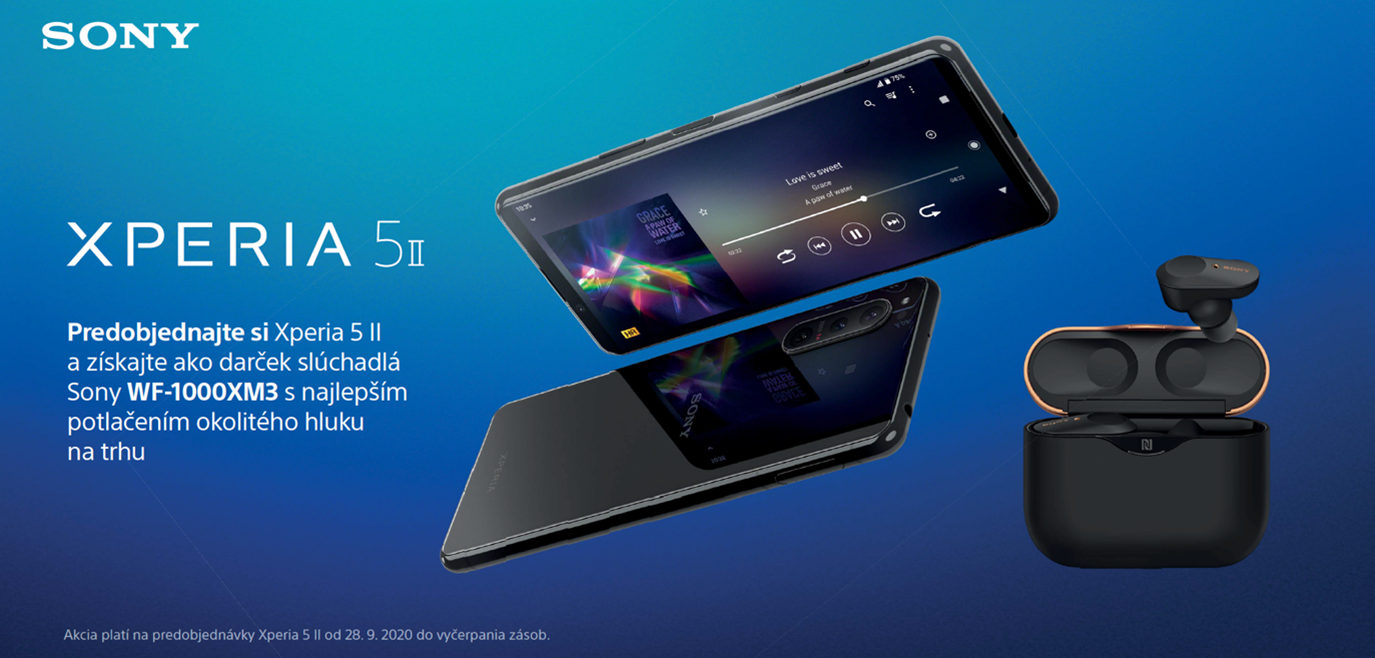 Práve v redakcii testujeme Sony Xperia 5 II. Vy máte ešte šancu na nákup tohto telefónu so slúchadlami ako darček