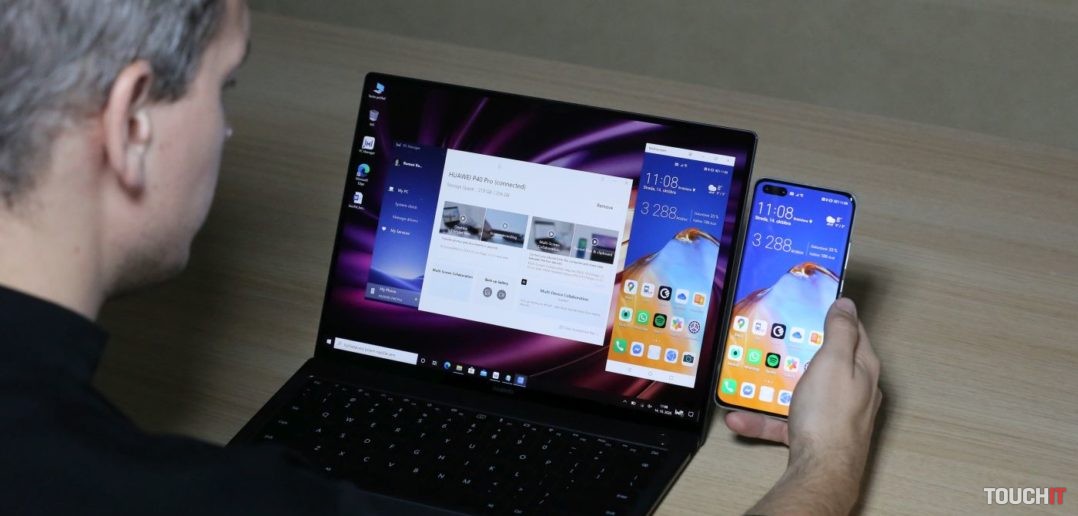 Huawei MateBook X Pro 2020 a prepojenie so smartfónom Huawei P40 Pro