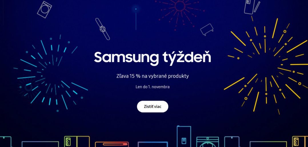 Získajte zľavu 15% pri kúpe Samsung produktov