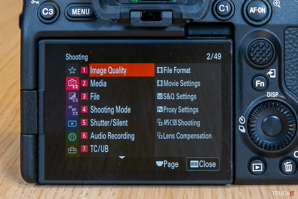 Nový systém menu na Sony α7S III