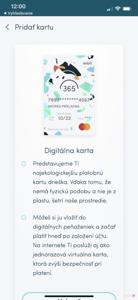 365.bank digitálna karta