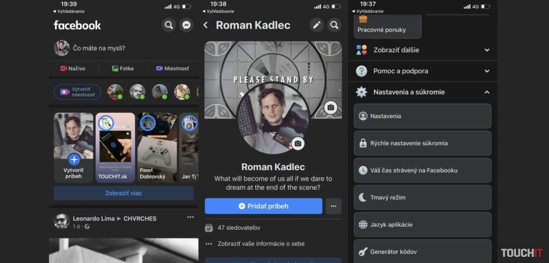 Facebook pre iOS: Tmavý režim prišiel na Slovensko