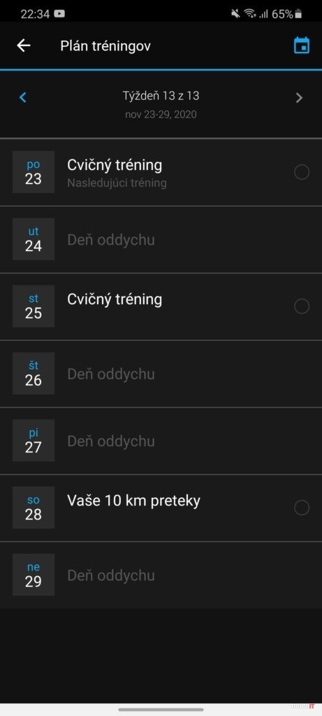 Tréner Garmin / Garmin Coach