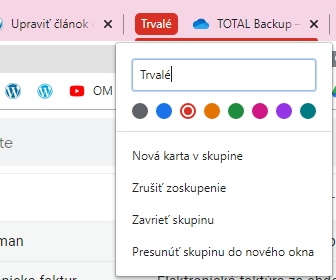 chrome tabs group