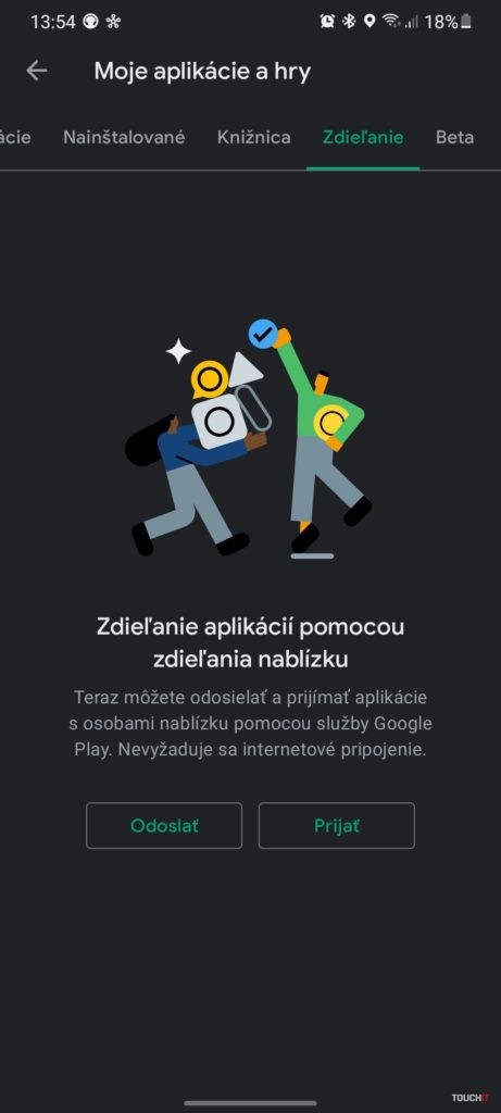Google zdieľanie nablízku