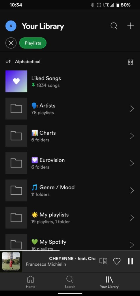 Spotify redizajn knižnice