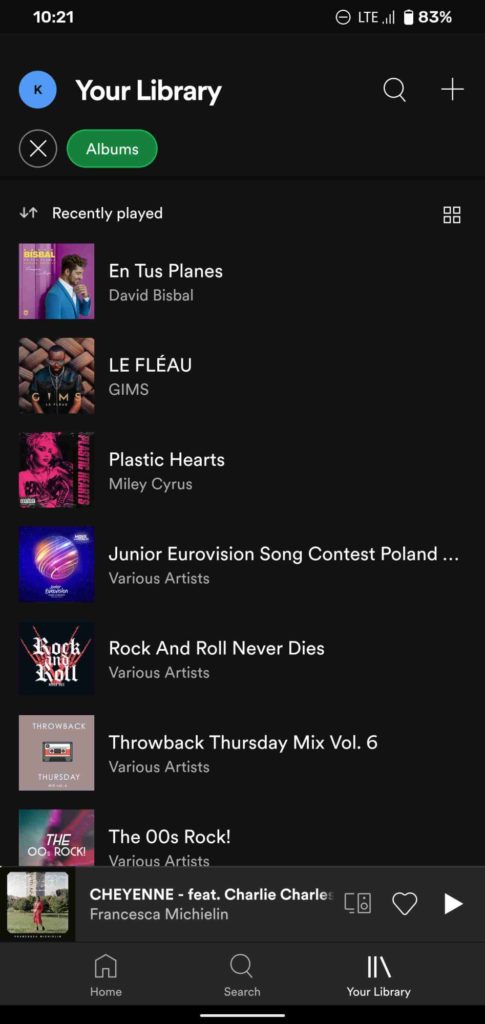 Spotify redizajn knižnice