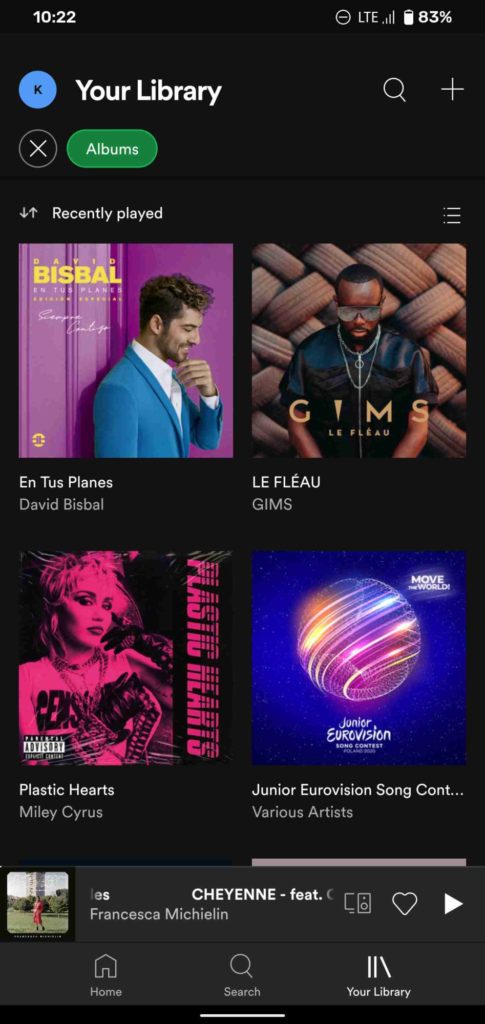 Spotify redizajn knižnice