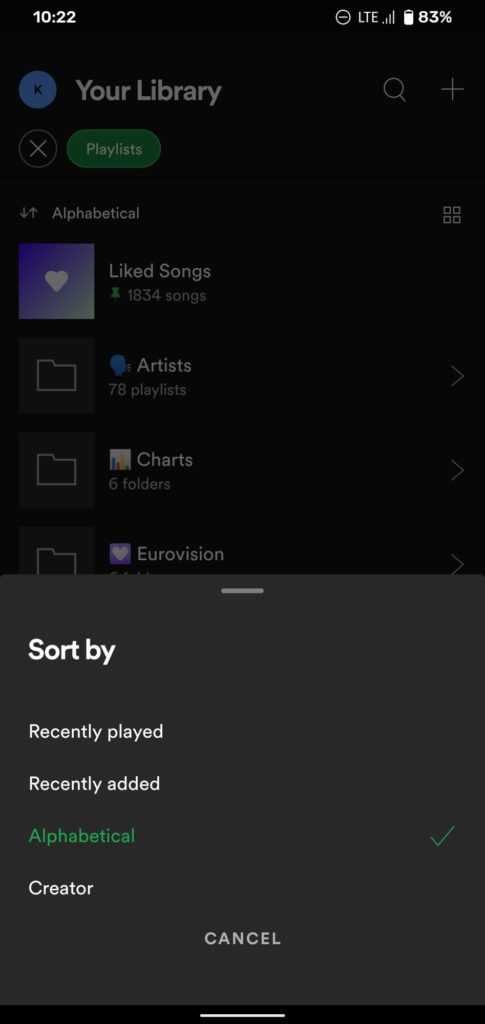 Spotify redizajn knižnice