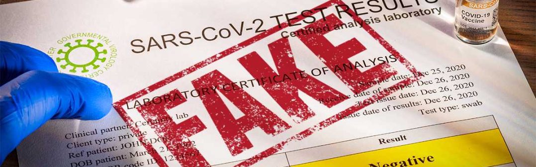 Falošný Covid certifikát