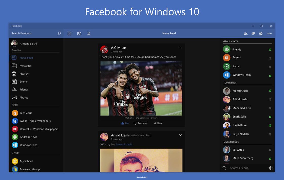 Facebook pre Windows 10: Aplikácia sa opäť vracia do Microsoft Store