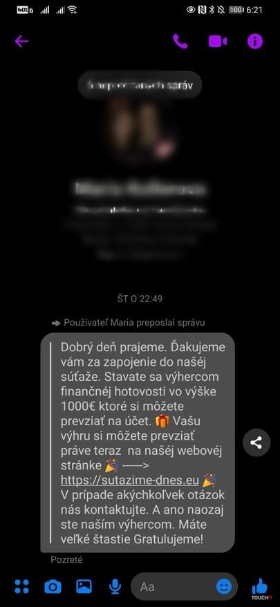 Cez Messenger sa šíri ďalší podvod