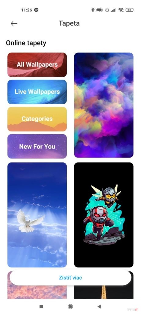 xiaomi wallpaper menu