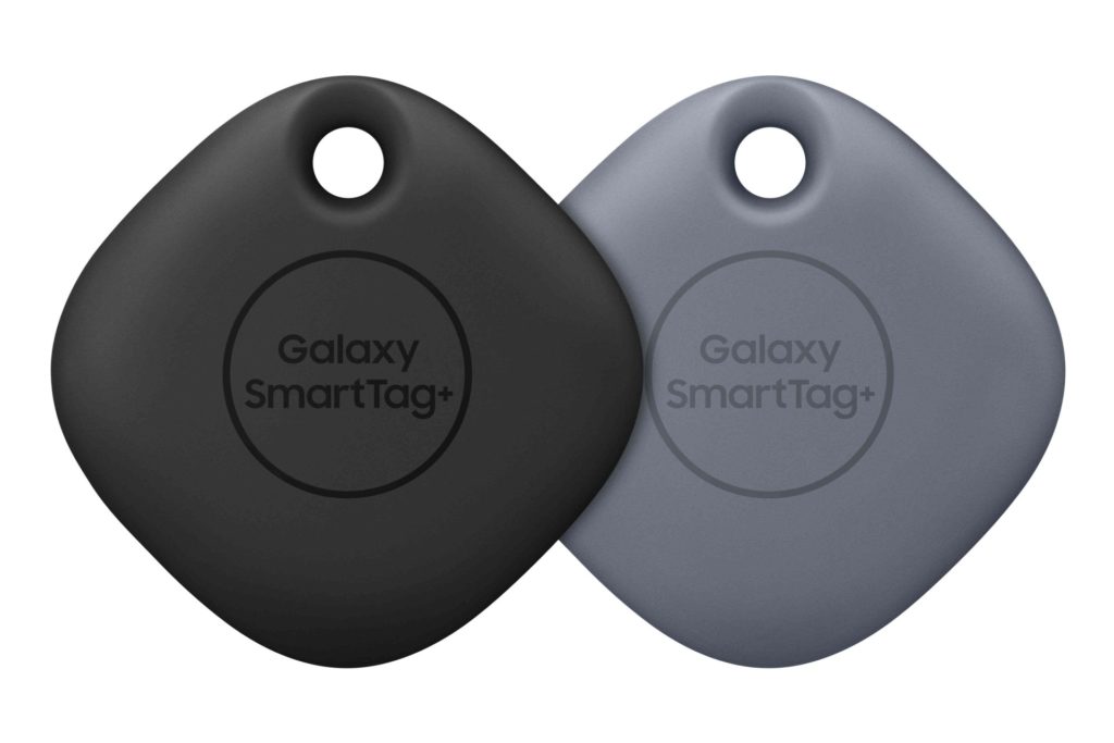 Galaxy SmartTag+ v čiernej a šedej farbe.