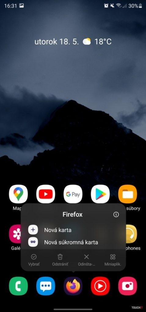 Samsung One UI prehliadač