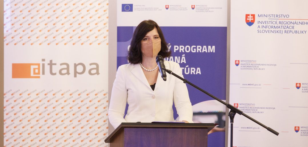 Ministerka pre informatizáciu Slovenska Veronika Remišová pri prezentácii úspechov MIRRI